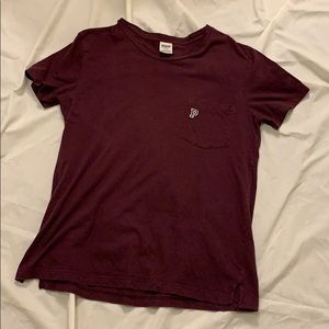 pink campus short sleeve tee